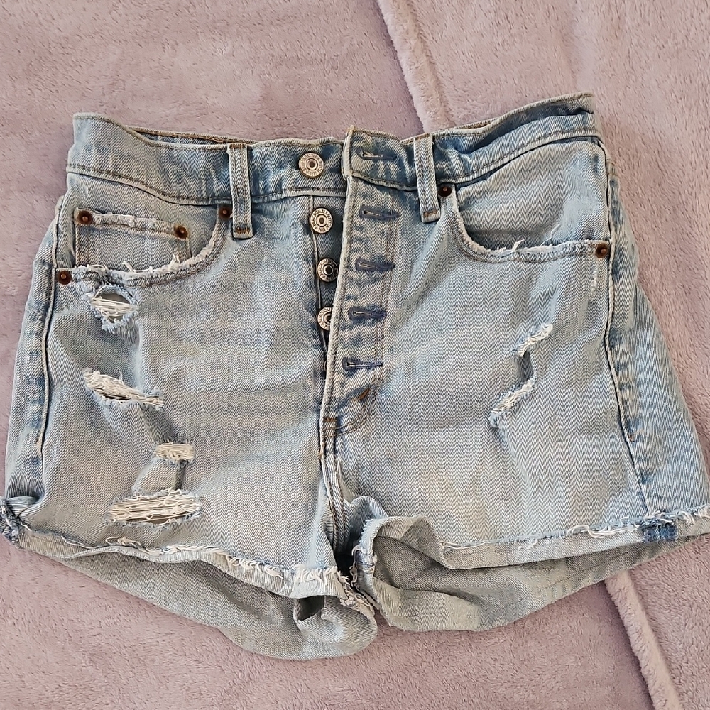 Abercrombie & Fitch Light Blue Jean Shorts